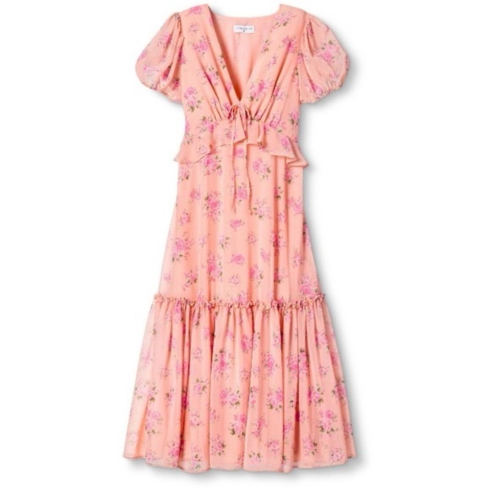 LoveShackFancy x Target Collab Pink Floral Midi Dress